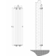 Радіатор Arttidesign Livorno 5/1800/340/50 чорний матовий Підключення нижнє по центру