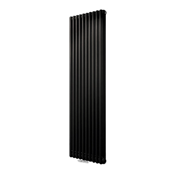 Радіатор Cordivari Ardesia 3 2000x460 10 секцій RAL9005 Підключення нижнє по центру