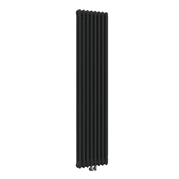 Радіатор Delonghi Multicolonna 3 1800x368 8 секцій RAL9005 Підключення нижнє по центру