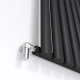 Радіатор Ideale Adele 11 1800x472 8 секцій RAL9005 Підключення бокове різностороннє