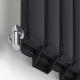 Радіатор Ideale Adele 12 1500x472 8 секцій RAL9005 Підключення бокове різностороннє