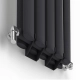 Радіатор Ideale Adele 12 2000x295 5 секцій RAL9005 Підключення нижнє по центру