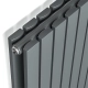 Радіатор Ideale Jolanda 12 1800x354 6 секцій RAL7012 Антрацит Підключення бокове різностороннє