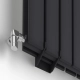 Радіатор Ideale Vittoria 12 1800x340 5 секцій RAL9005 Підключення бокове різностороннє