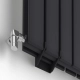 Радіатор Ideale Vittoria 12 1800x408 6 секцій RAL9005 Підключення бокове різностороннє