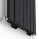 Радіатор Ideale Vittoria 12 1800x476 7 секцій RAL9005 Підключення бокове різностороннє