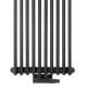 Радіатор Luxrad Columnus 2000x450x107 RAL7016 Підключення нижнє по центру