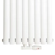 Радіатор Luxrad Fortuna 1800x468 RAL9003 Підключення нижнє по центру