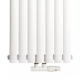 Радіатор Luxrad Oval 1700x410 RAL9003 Підключення нижнє по центру