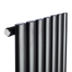 Радіатор Luxrad Oval 1700x410 RAL9005 Підключення нижнє по центру