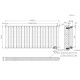 Радіатор Rastas Aurora 2 500x1200 RAL7016 Підключення нижнє ліве або праве