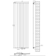 Радіатор Arttidesign Livorno 8/2000/544/50 білий матовий Підключення нижнє по центру