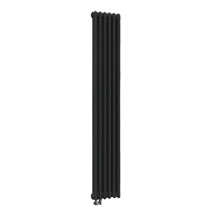 Радіатор Delonghi Multicolonna 2 2000x276 6 секцій RAL9005 Підключення нижнє ліве або праве