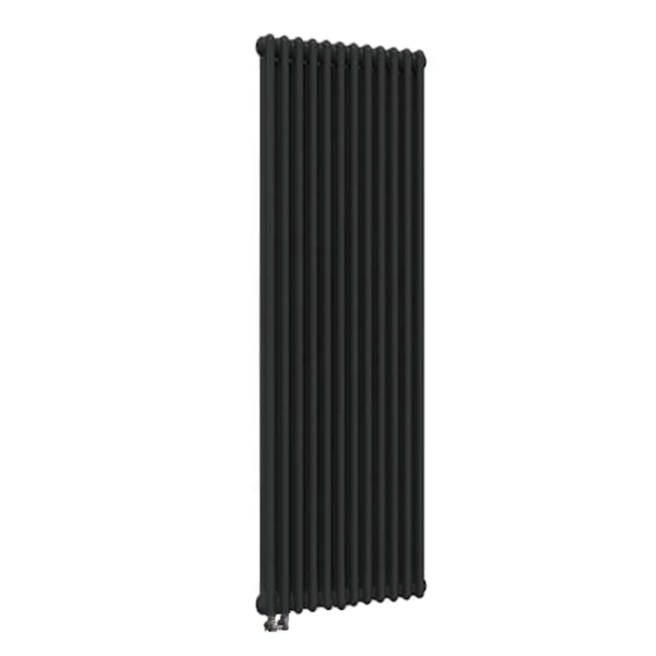 Радіатор Delonghi Multicolonna 2 2000x552 12 секцій RAL9005 Підключення нижнє ліве або праве