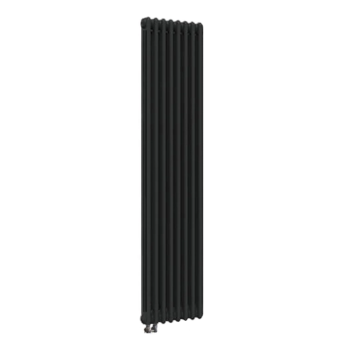 Радіатор Delonghi Multicolonna 3 2000x368 8 секцій RAL9005 Підключення нижнє ліве або праве