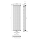 Радіатор Warm Well Column 3 1800x550 12 секцій Чорний Підключення нижнє по центру