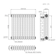 Радіатор Warm Well Column 3 575x560 12 секцій Чорний Підключення бічне праве