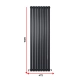 Радіатор Ideale Adele 11 1500x472 8 секцій RAL9005 Підключення бокове різностороннє