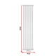 Радіатор Luxrad Columnus 1800x450 RAL9003 Підключення нижнє по центру