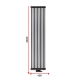 Радіатор Luxrad Columnus 2000x450x107 RAL7016 Підключення нижнє по центру