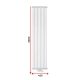 Радіатор Luxrad Columnus 2000x450x107 RAL9003 Підключення нижнє по центру