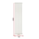 Радіатор Luxrad Columnus 2000x450x66 RAL9010 Підключення нижнє по центру