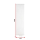 Радіатор Luxrad Fortuna 1800x468 RAL9003 Підключення нижнє по центру
