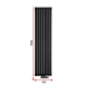 Радіатор Luxrad Oval Double 1700x410 RAL9005 Підключення нижнє по центру