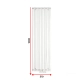 Радіатор Luxrad Toba 1800x510 RAL9003 Підключення нижнє по центру