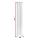 Радіатор Antrax AV 25s 1800x332 9 cекцій RAL9016 Підключення бокове ліве або праве