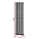 Радіатор Antrax AV 25s 1800x440 12 cекцій RAL9005 Підключення бокове ліве або праве