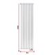 Радіатор Antrax AV 25s 1800x512 14 cекцій RAL9016 Підключення бокове ліве або праве