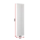 Радіатор Rastas Aurora 2 1800x480 RAL9016 Підключення нижнє по центру