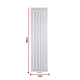 Радіатор Rastas Marianna 1 1800x450 RAL9016 Підключення нижнє по центру