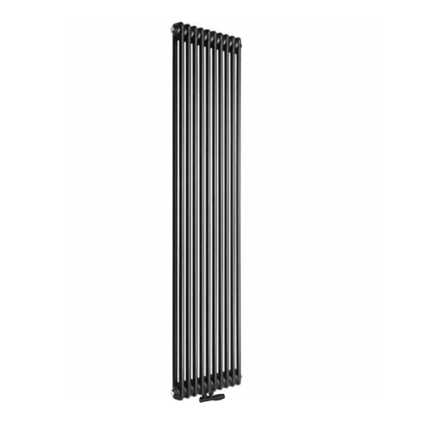 Радіатор Rastas Claudia 2 2000x470 RAL9005 Підключення нижнє по центру
