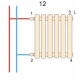 Радіатор Arttidesign Livorno II 4/1800/272 сірий матовий Підключення бокове ліве або праве