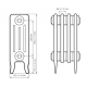 Чавунний ретро радіатор Warm Well Classic М 300 (5 секцій)