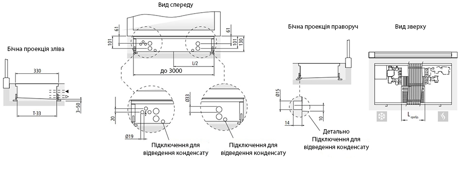 Технічне креслення ARBONIA ASCOTHERM ECO KC 461 - 130х330
