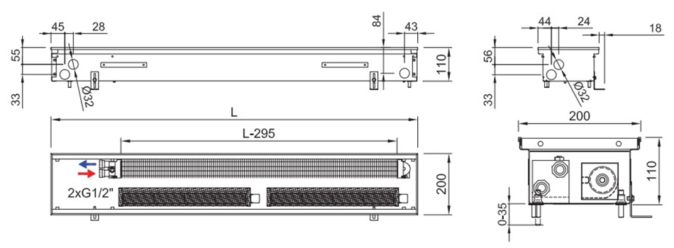Технічне креслення Isan Termo FRB 0110 0200