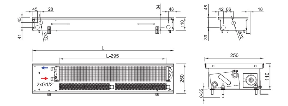 Технічне креслення Isan Termo FRB 0110 0250