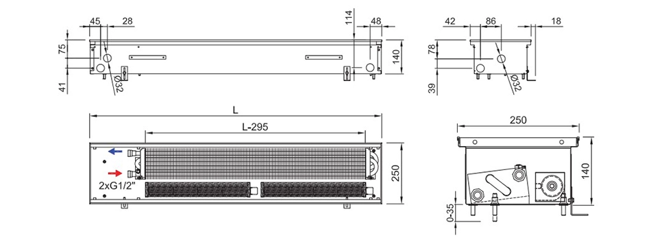 Технічне креслення Isan Termo FRB 0140 0250