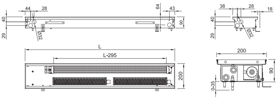 Технічне креслення Isan Termo FRB 0090 0200
