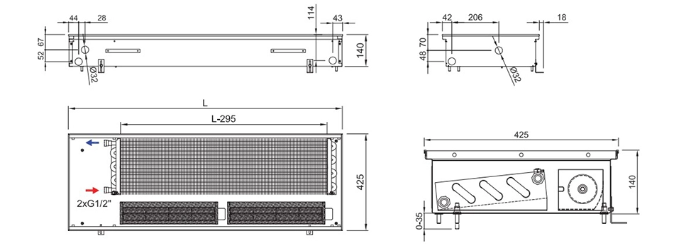 Технічне креслення Isan Termo FRT 0140 0425
