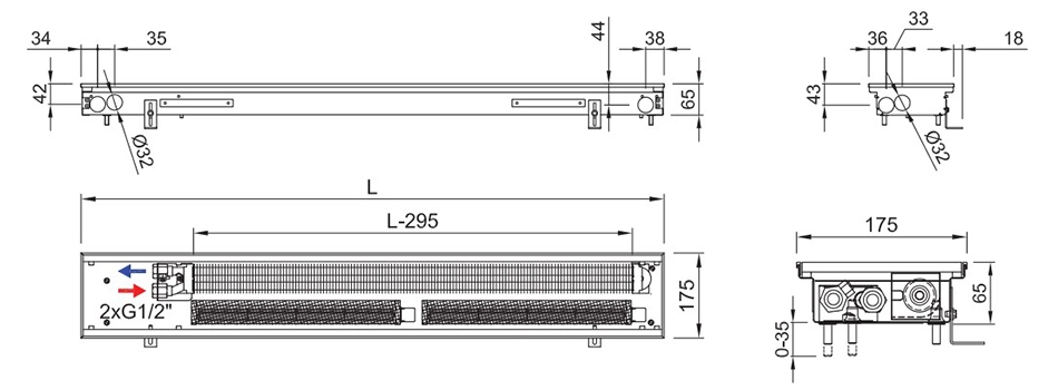 Технічне креслення Isan Termo FRT 0065 0175