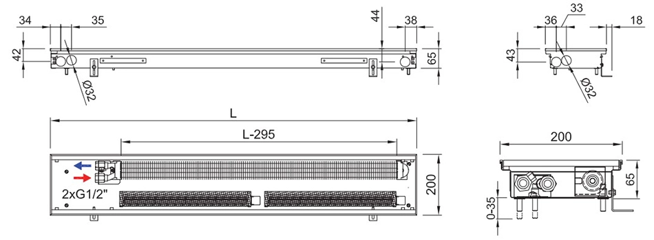 Технічне креслення Isan Termo FRT 0065 0200