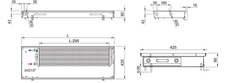 Технічне креслення Isan Termo FRK 0090 0425