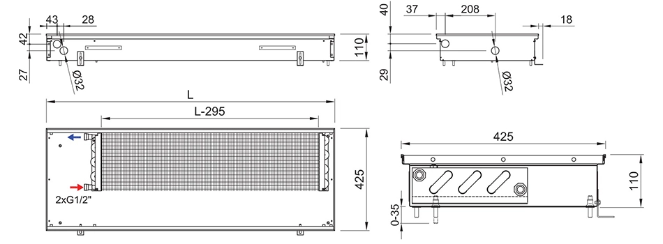 Технічне креслення Isan Termo FRK 0110 0425