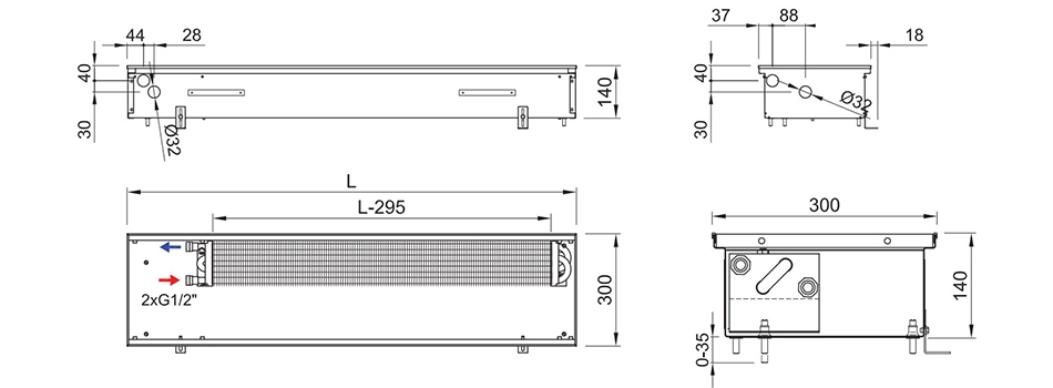 Технічне креслення Isan Termo FRK 0140 0300