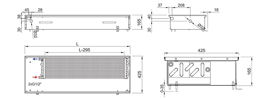 Технічне креслення Isan Termo FRK 0165 0425