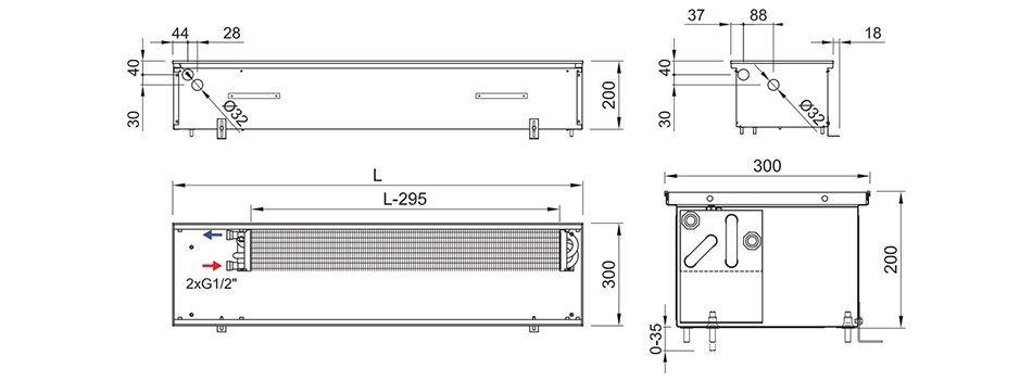 Технічне креслення Isan Termo FRK 0200 0300